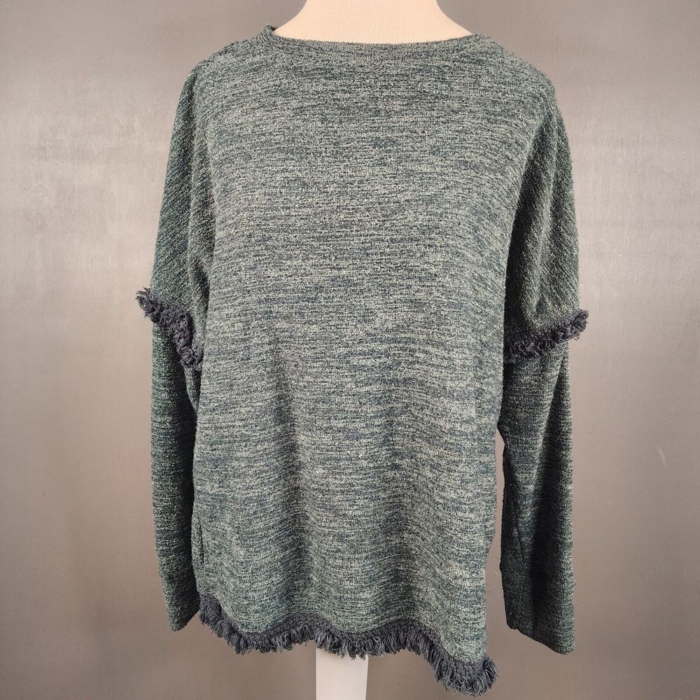 Knox Rose Sweater Women's Medium Green Casual Pullover Long Sleeve Crewneck
